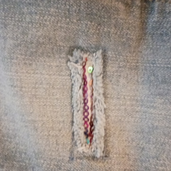 ❤️ Cat & Jack Distressed Sequin Girls Jeans Size 18 Months - Picture 2 of 11